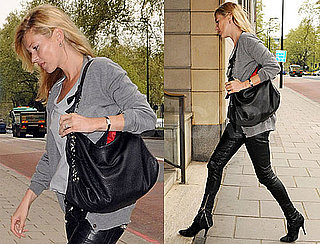 Pictures of Kate Moss With a Sparkly Ring in London