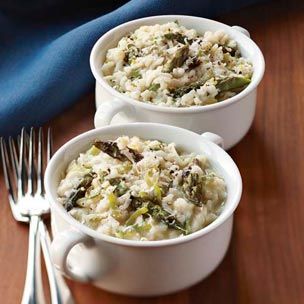 Easy Baked Risotto With Grilled Asparagus Recipe