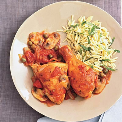 Healthy Recipe For Chicken Cacciatore With Orzo