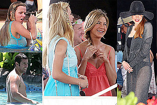 Pictures of Jennifer Aniston, Shirtless Adam Sandler, Brooklyn Decker, and Nicole Kidman Filming Just Go With It in Hawaii