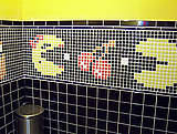 Totally Geeky or Geek Chic? Pac-Man Bathroom Totally Geeky or Geek Chic? Pac-Man Bathroom