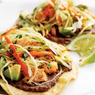 Black Bean and Salmon Tostada Recipe