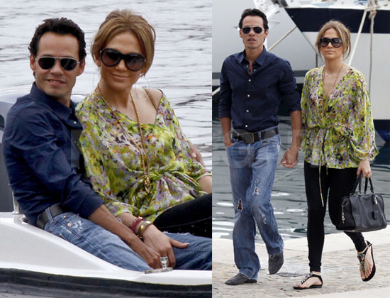 Pictures of J Lo and Marc in Nice