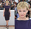 Carey Mulligan in Plum Roland Mouret at Cannes Film Festival Wall Street: Money Never Sleeps Press Conference