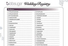 Wedding Registry Checklist