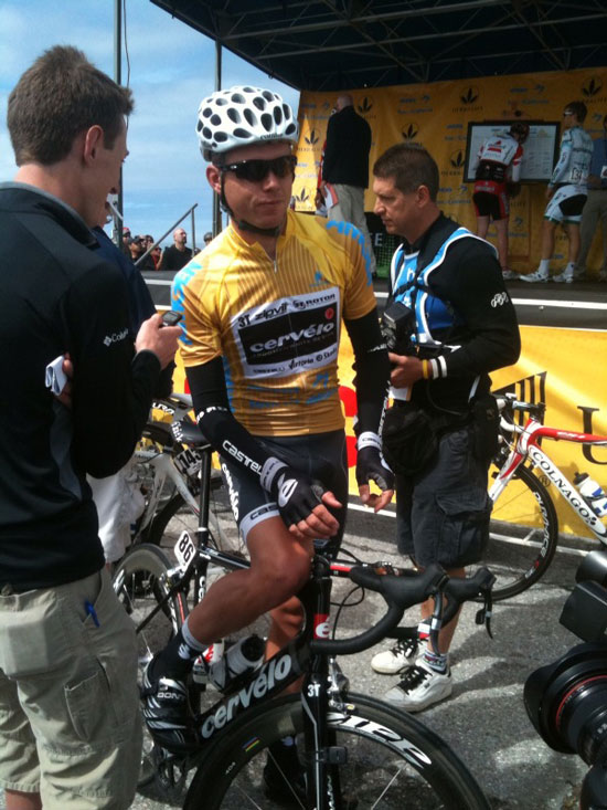 Brett Lancaster in the Yellow Jersey Brett Lancaster in the Yellow Jersey