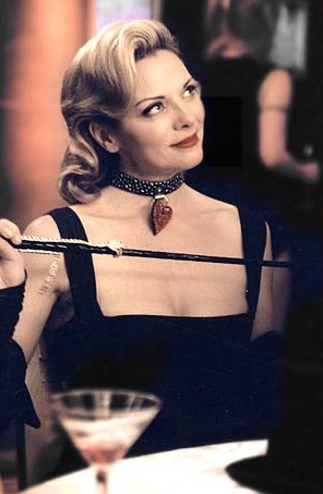A bit of dominatrix couture — par for the course if you're Samantha Jones.
A bit of dominatrix couture — par for the course if you're Samantha Jones.
