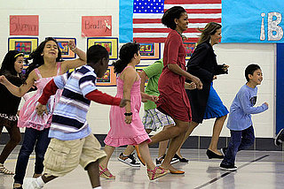 Michelle Obama and Margarita Zavala Work Out With Second Graders