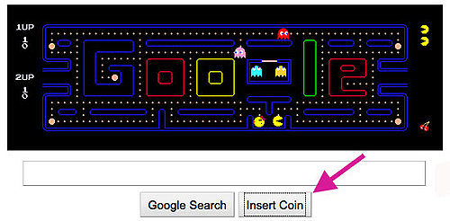 Google Logo Changed Into Pac-Man Game