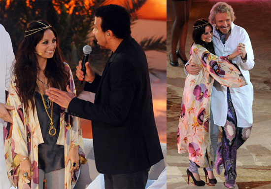 Pictures of Nicole and Lionel Richie on German Talk Show
