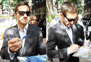 Pictures of Jake Gyllenhaal Signing Autographs in NYC