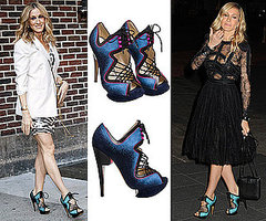 Sarah Jessica Parker's Blue Lace Up Platform Heels by Nicholas Kirkwood Sarah Jessica Parker's Blue Lace Up Platform Heels by Nicholas Kirkwood