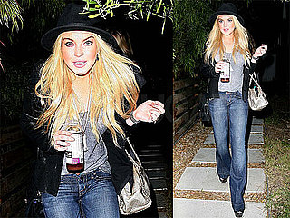 Pictures of Lindsay Lohan Partying Late Night in LA With Her SCRAM Bracelet