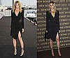 Carine Roitfeld Wears Balmain's Fall 2010 Black Dress Twice