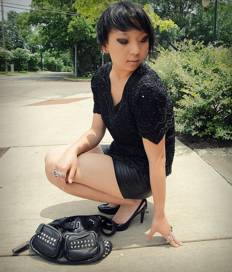 leather and beads