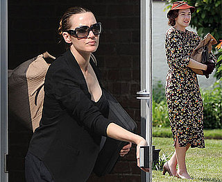Pictures of Kate Winslet Leaving Her Building in New York and On Set for Mildred Pierce in Costume