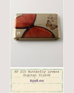 Anthropologie Carrying the HP Mini Butterfly Lovers Vivienne Tam Edition Netbook