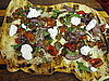 Grilled Pizza With Hot Sausage, Grilled Peppers, and Onions Recipe