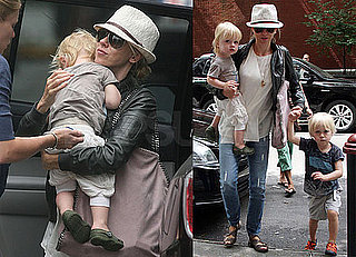 Pictures of Naomi Watts with Sam and Sasha in New York