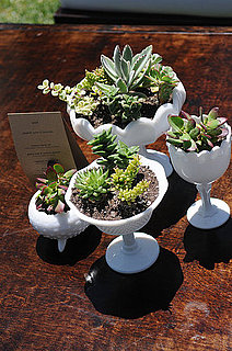 Wedding Tablescapes With Milk Glass and Succulents