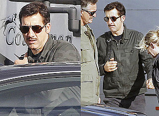 Pictures of Clive Owen Filming The Killer Elite With a Mustache