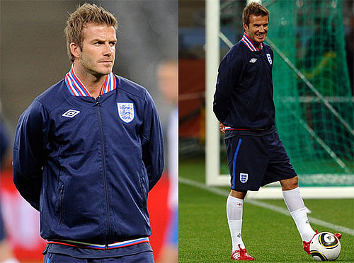 Pictures of David Beckham at a Training Session With the England World Cup Team in South Africa