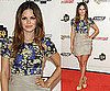 Rachel Bilson Wearing a Beige Skirt, Floral Blouse, and Brian Atwood Pumps 2010-06-17 11:00:22