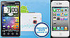 White HTC EVO 4G and iPhone 4