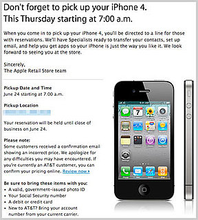 iPhone 4 Launch Time