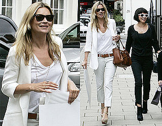 Pictures of Kate Moss Dressed in White Out in London With Sadie Frost Dressed All in Black