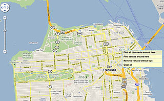 FourWhere Is a Real-Time Location-Based Google Map Mashup