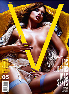 V Magazine Launch International Spain Issue With Adriana Lima Semi Naked Cover