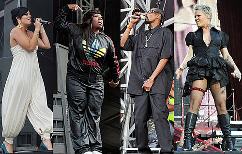 Pictures of Wireless Festival Backstage and On Stage Inc Lily Allen, Snoop Dogg, Missy Elliott, Pink, Jay-Z, Beyonce, Madonna