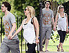Pictures of Aaron Johnson and Pregnant Sam Taylor-Wood Out In London Sunshine