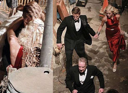 Pictures of Robert Pattinson Kissing Reese Witherspoon Filming Water For Elephants