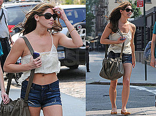 Pictures of Ashley Greene Showing Stomach in New York Heat Wave
