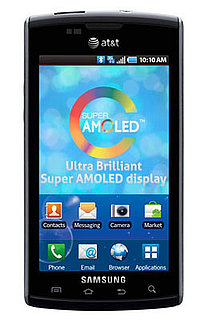 Samsung Captivate Super AMOLED Screen
