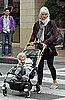 Pictures of Gwen Stefani, Zuma Rossdale, Kingston Rossdale, and Customized Stroller