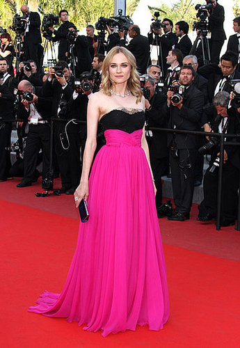 She brought the color quotient up a notch by melding fuchsia and black in this Jason Wu gown at the 2010 Cannes Film Festival.
She brought the color quotient up a notch by melding fuchsia and black in this Jason Wu gown at the 2010 Cannes Film Festival.