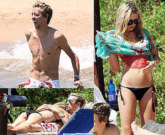 PIctures of Abbey Clancy in a Bikini on the Beach in Sardinia With Shirtless Footballer Fiance Peter Crouch