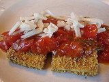 Breaded Tofu with Lemony Tomato Sauce
