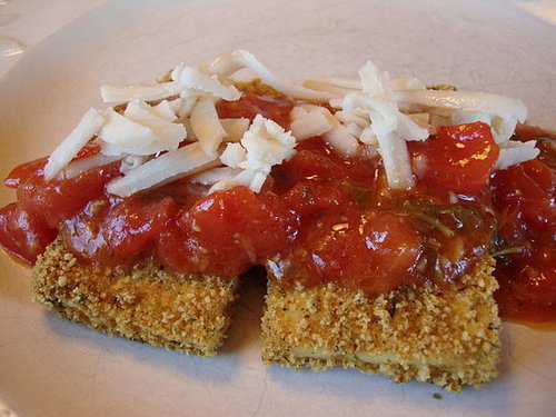 Breaded Tofu with Lemony Tomato Sauce Breaded Tofu with Lemony Tomato Sauce