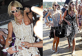 Pictures of Paris Hilton and Nicky Hilton Partying in Bikinis in St Tropez