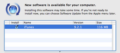 iTunes 9.2.1 Update For iOS 4 and iPhone 4 Users