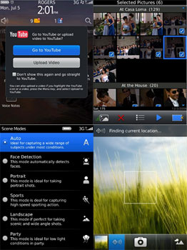 Photos of the BlackBerry OS 6 Media Features