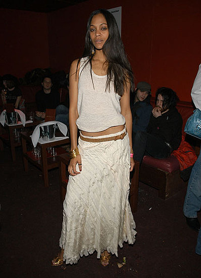 Zoe showed off her bohemian side at the Guess Who afterparty in '05.
Zoe showed off her bohemian side at the Guess Who afterparty in '05.
