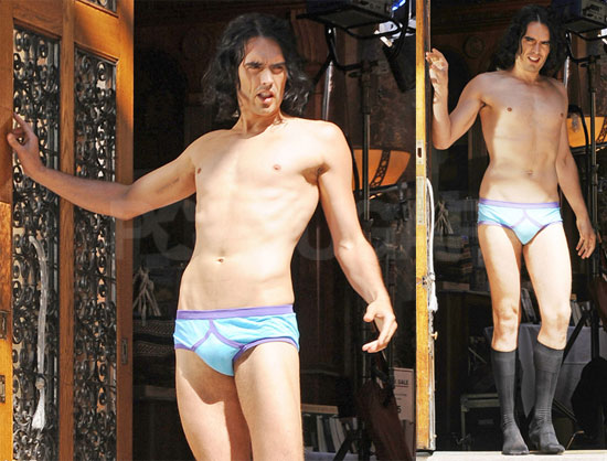 Pictures of Russell Brand on Set Pictures of Russell Brand on Set