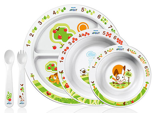Pictures of Avent's Plates, Dishes, Forks, and Spoons