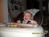 5-month-old Craig in His New High Chair!