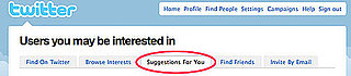 Twitter Suggestions